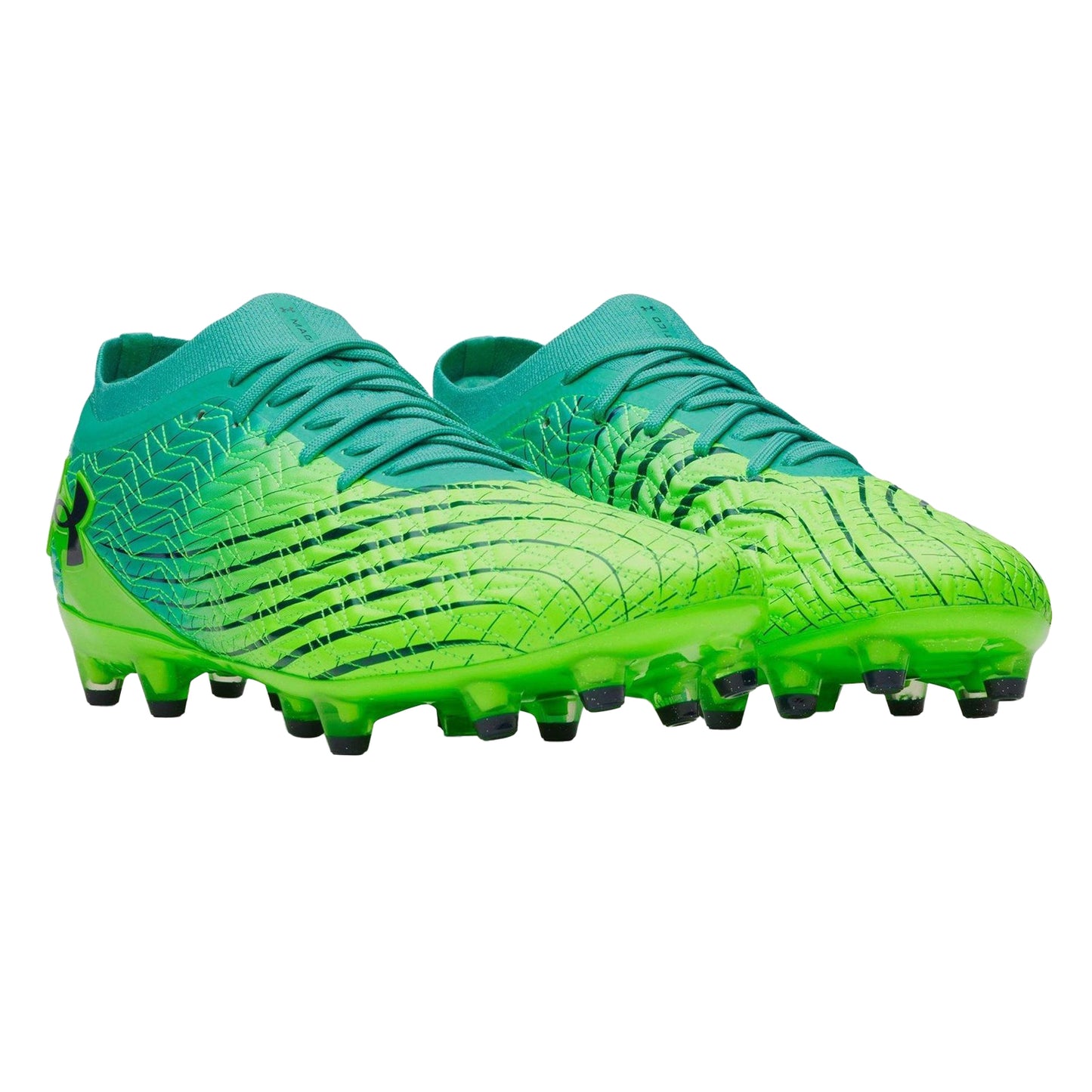 Green-Turquoise - Side - Under Armour Mens Firm Ground Football Boots