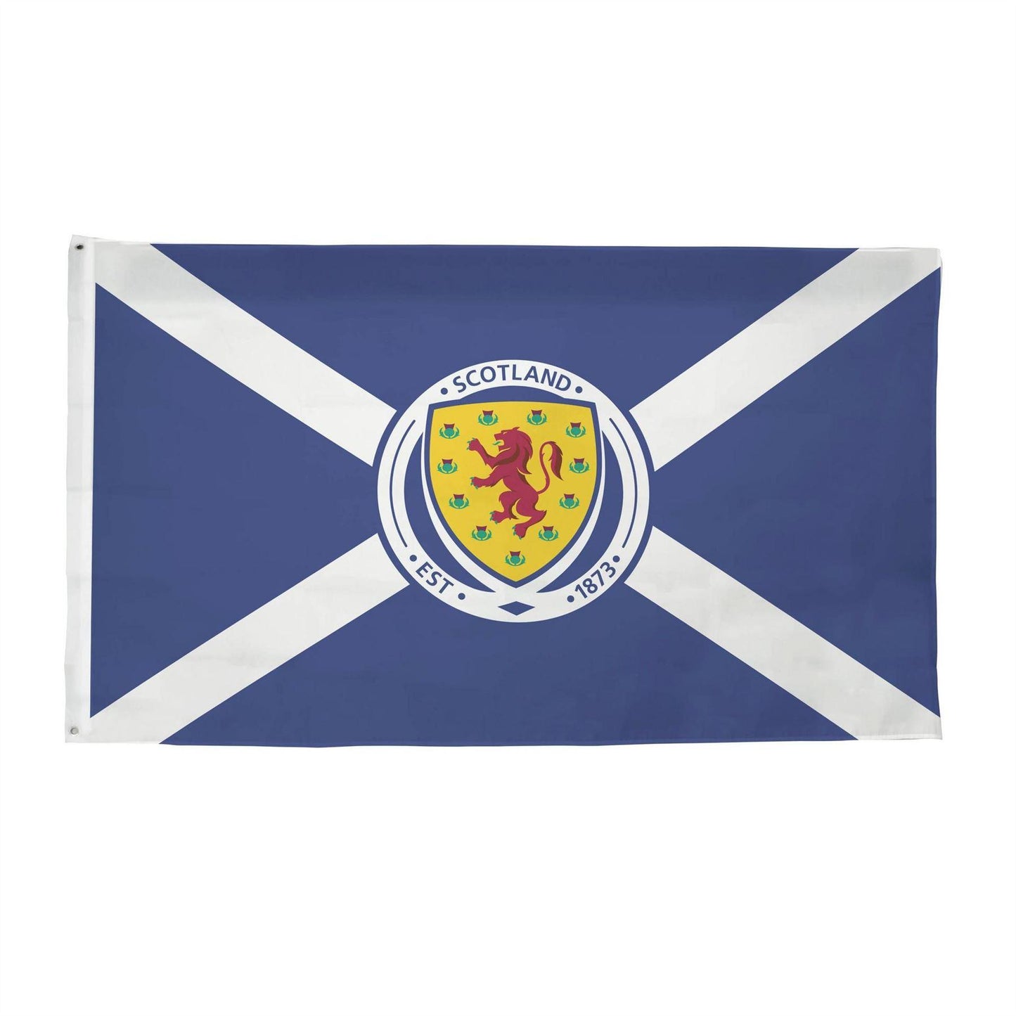 Navy-White - Front - Scotland Crest Football Flag