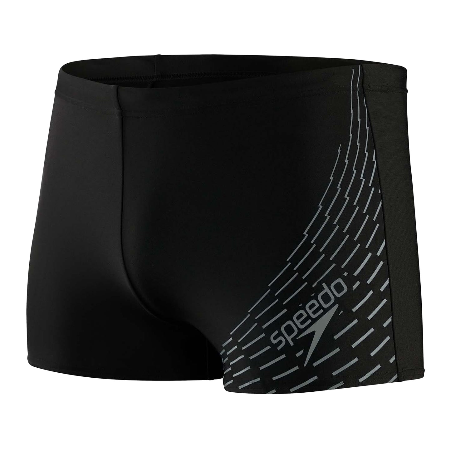 Black-Grey - Front - Speedo Mens Medley Logo Swim Shorts