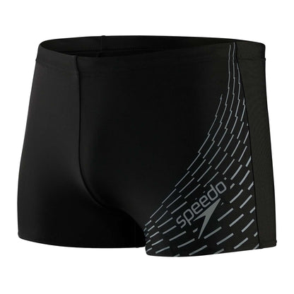 Black-Grey - Front - Speedo Mens Medley Logo Swim Shorts