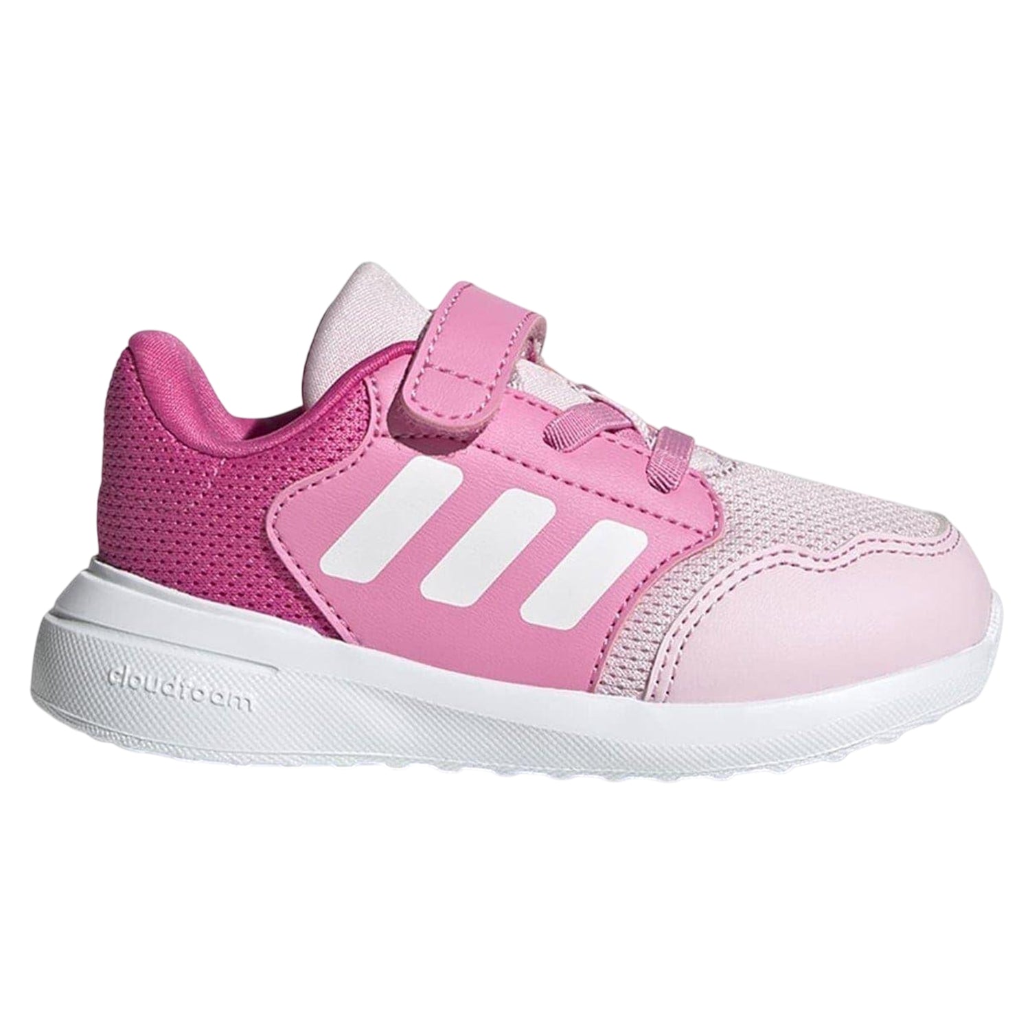 Pink - Front - Adidas Childrens-Kids Tensaur Run Cloudfoam Trainers