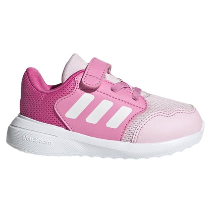 Pink - Front - Adidas Childrens-Kids Tensaur Run Cloudfoam Trainers