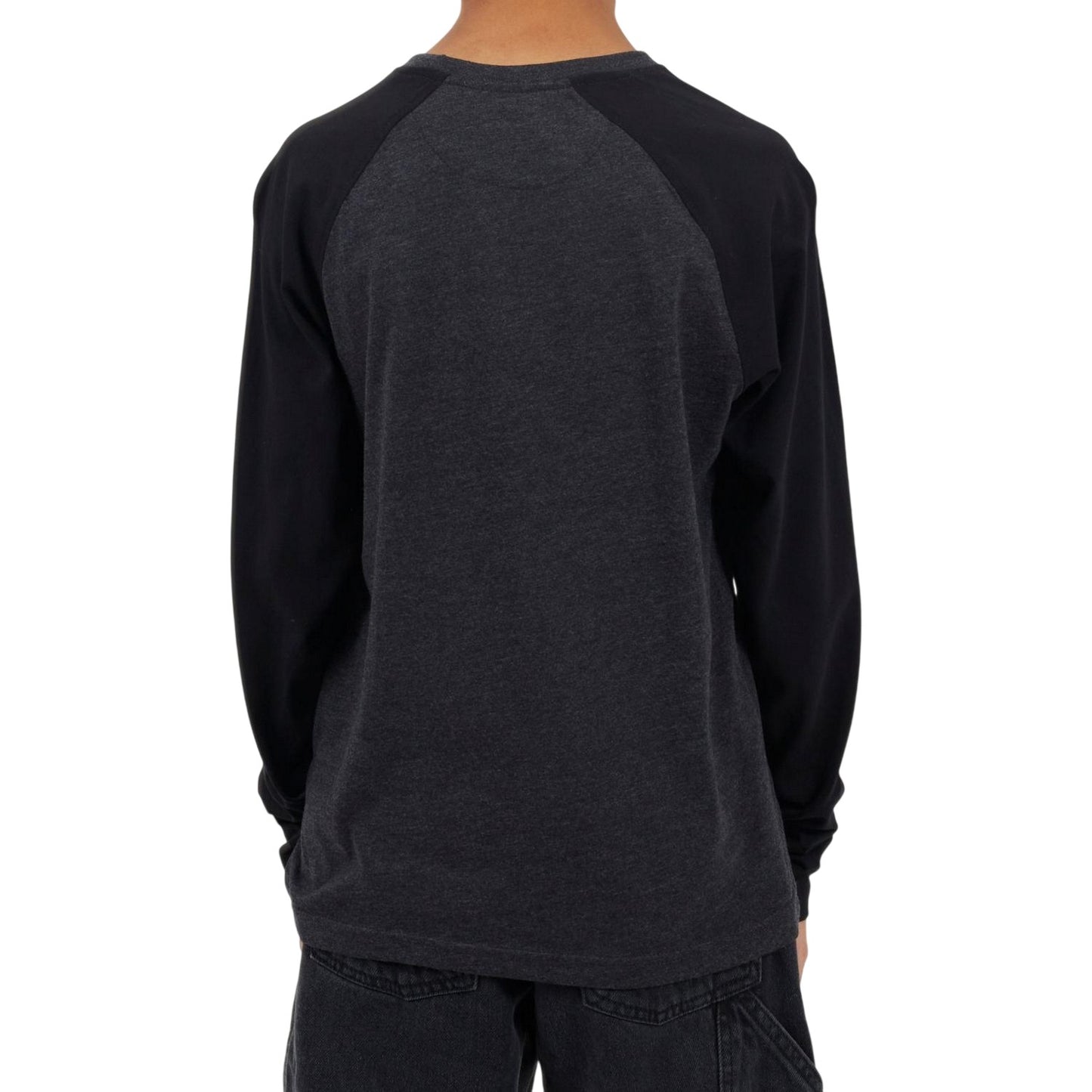 Dark Charcoal - Back - Brave Soul Boys Raglan Long-Sleeved T-Shirt