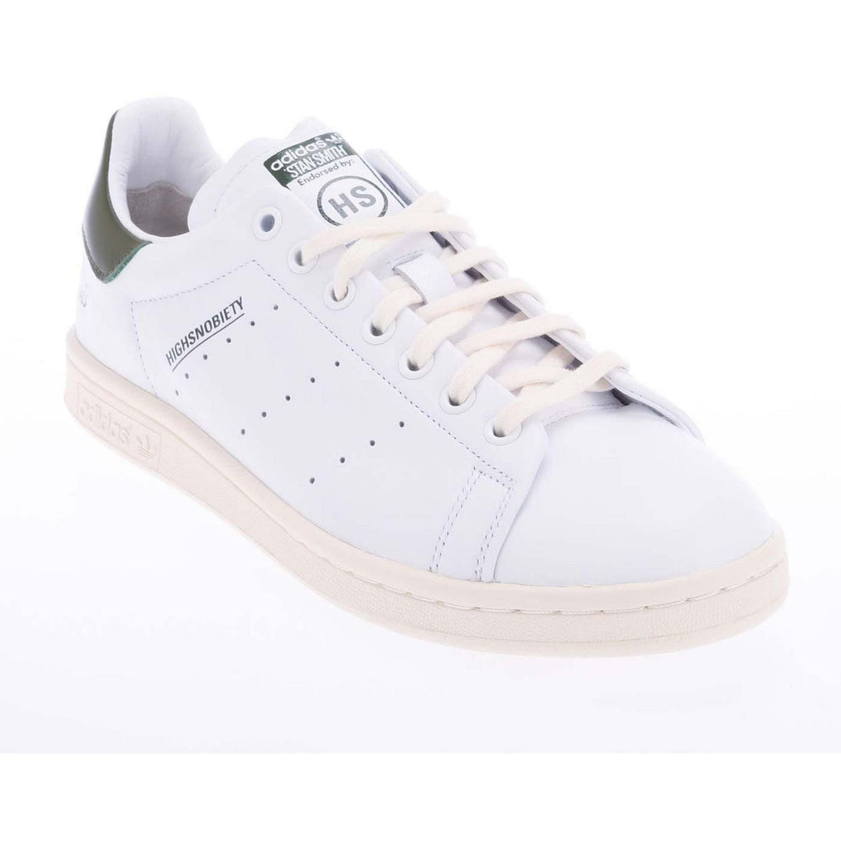 White - Side - Adidas Mens Smith Highsnobiety Leather Casual Trainers