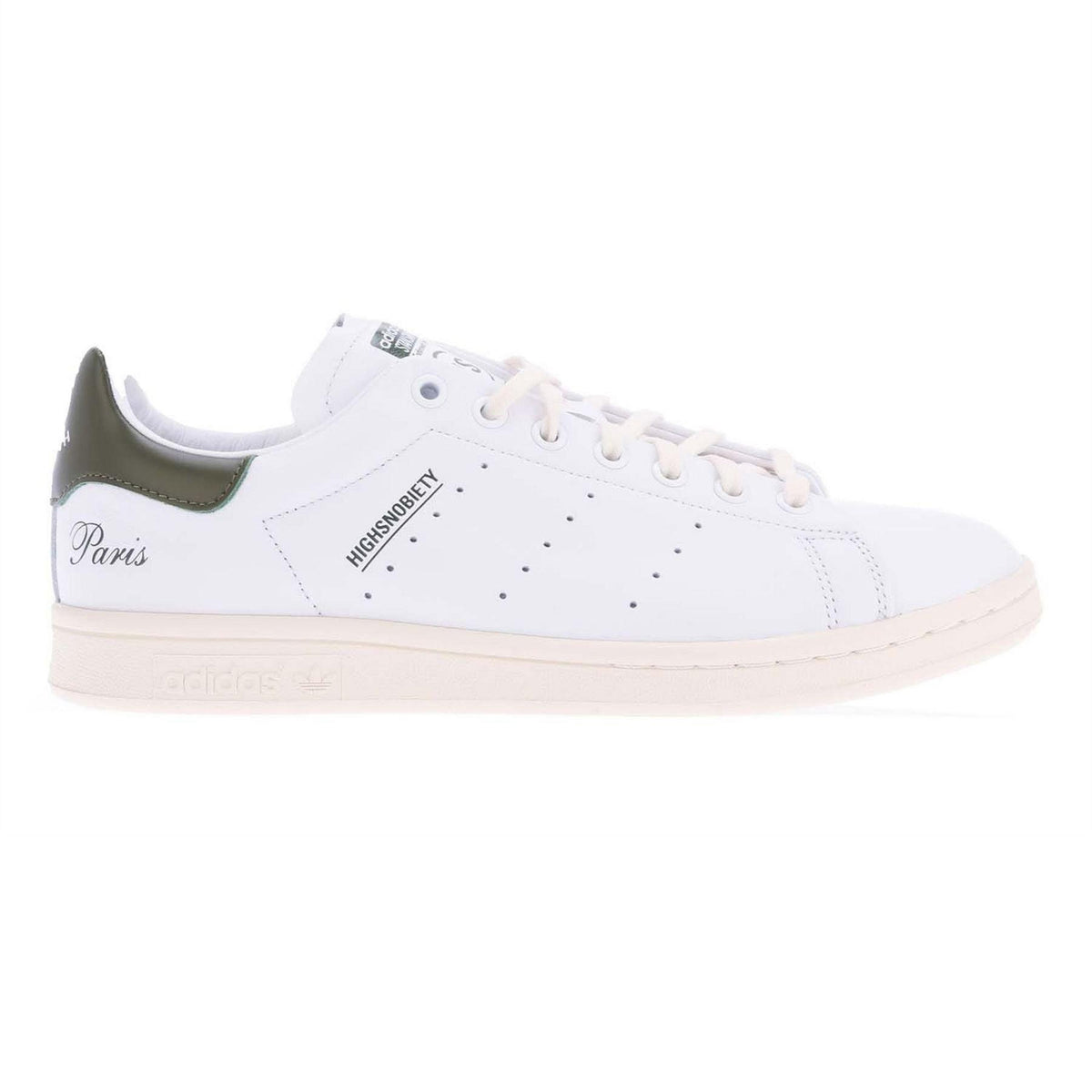 White - Front - Adidas Mens Smith Highsnobiety Leather Casual Trainers