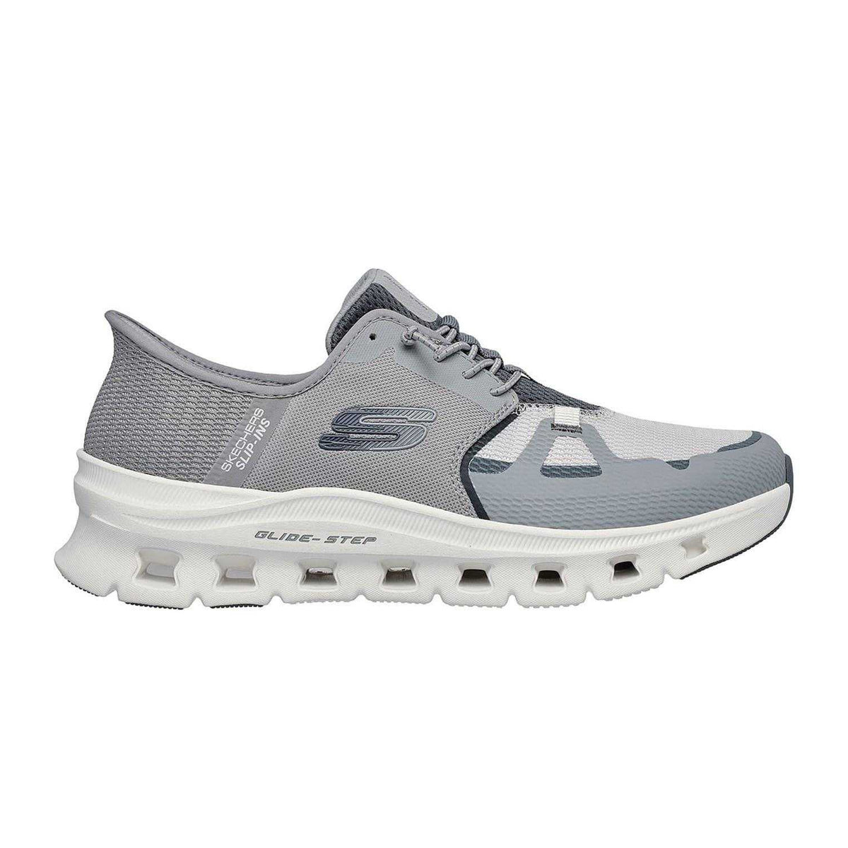 Grey-Charcoal - Side - Skechers Mens Glide-Step Pro Trainers