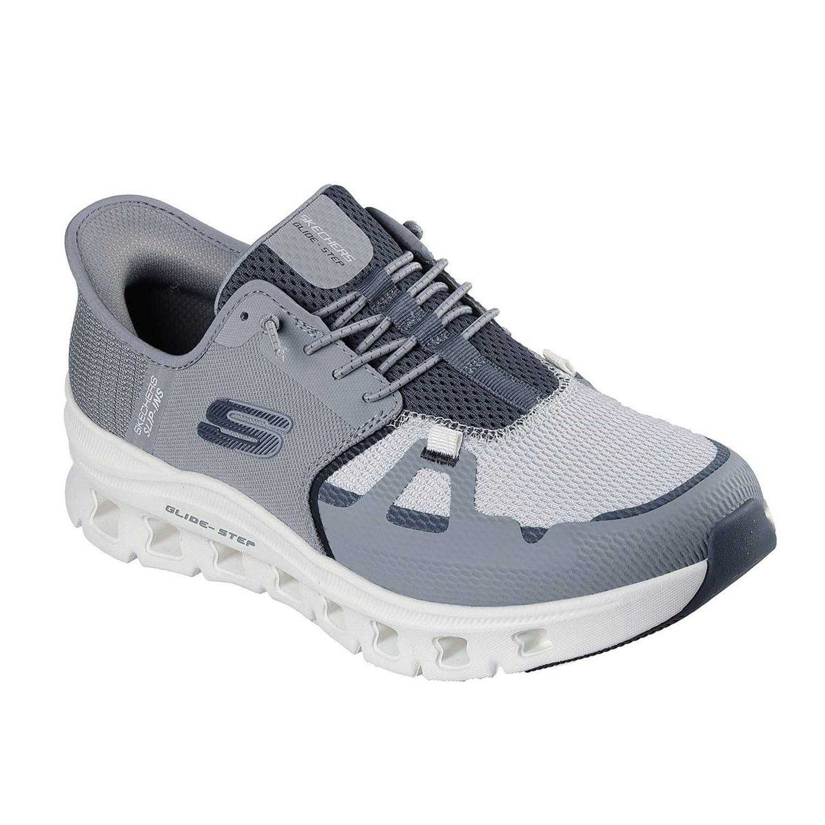 Grey-Charcoal - Front - Skechers Mens Glide-Step Pro Trainers