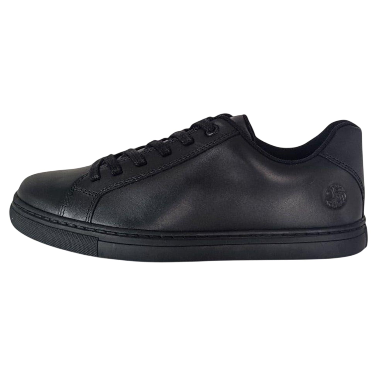 Black - Back - Pretty Green Childrens-Kids Latham Leather Trainers