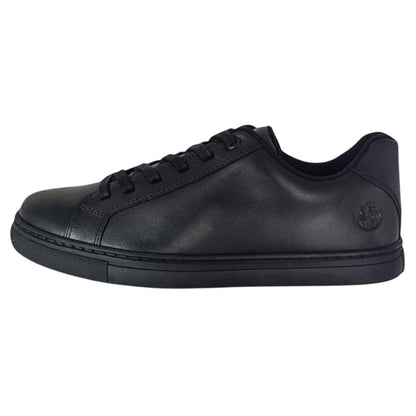Black - Back - Pretty Green Childrens-Kids Latham Leather Trainers