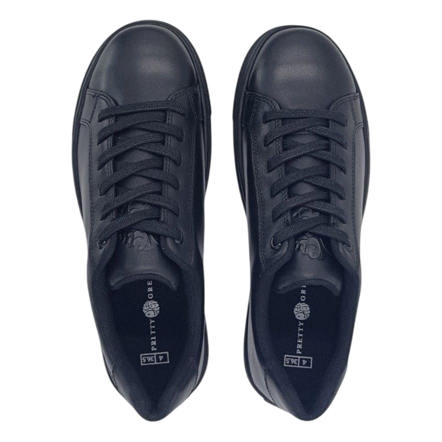Black - Lifestyle - Pretty Green Childrens-Kids Latham Leather Trainers