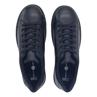 Black - Lifestyle - Pretty Green Childrens-Kids Latham Leather Trainers