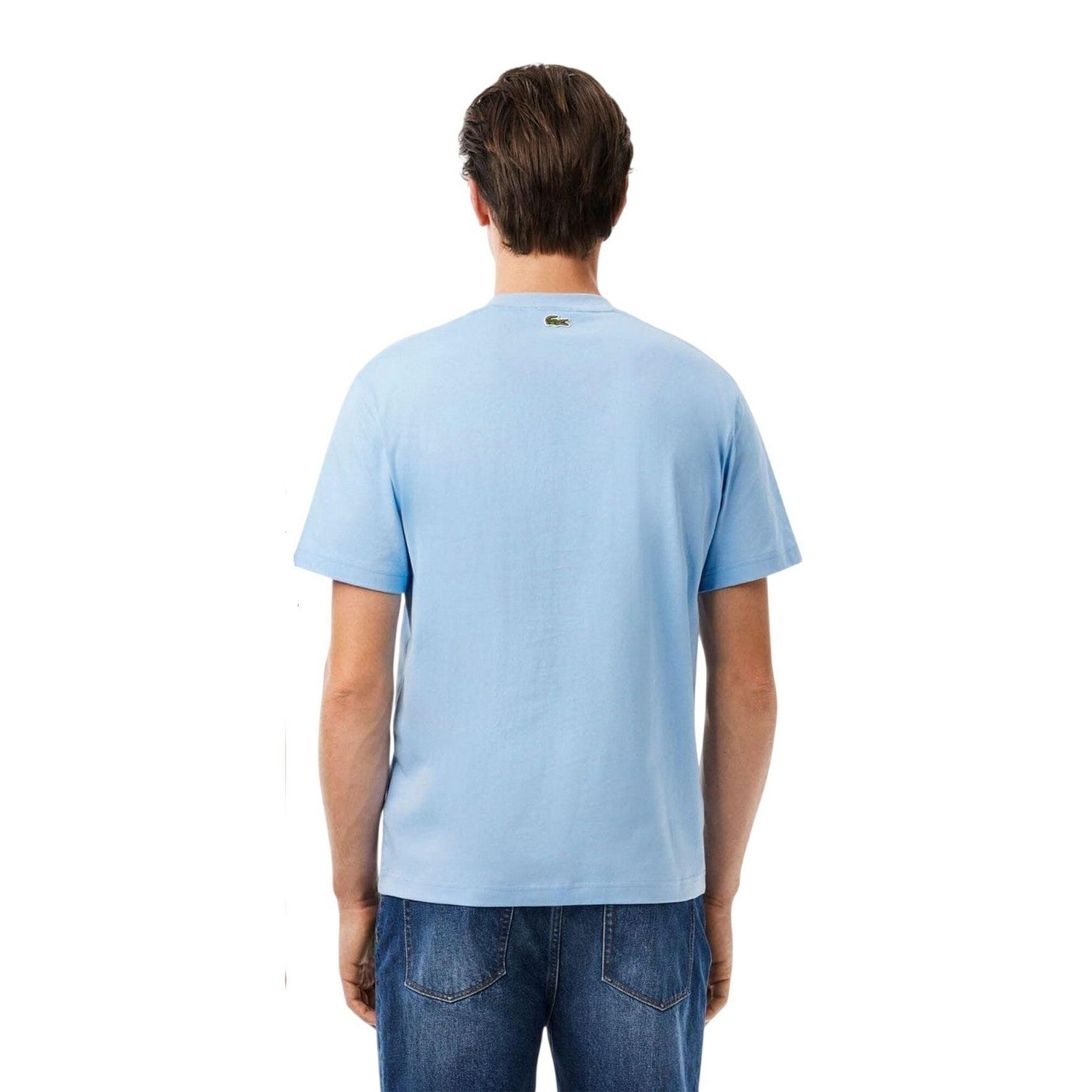 Light Blue - Back - Lacoste Unisex Adult Paris Cotton T-Shirt