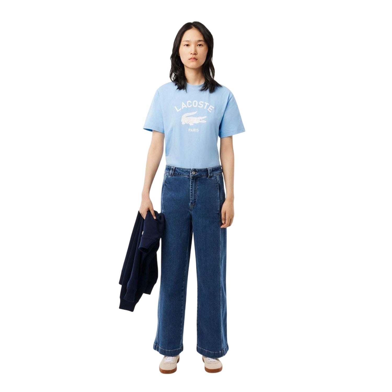 Light Blue - Side - Lacoste Unisex Adult Paris Cotton T-Shirt