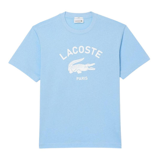 Light Blue - Front - Lacoste Unisex Adult Paris Cotton T-Shirt