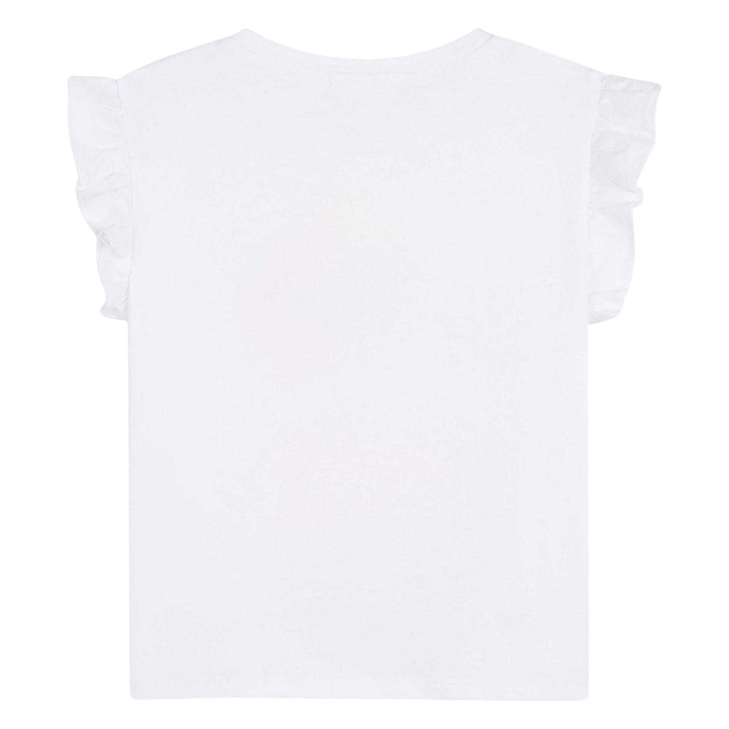 White - Back - Billieblush Girls Flamingo T-Shirt