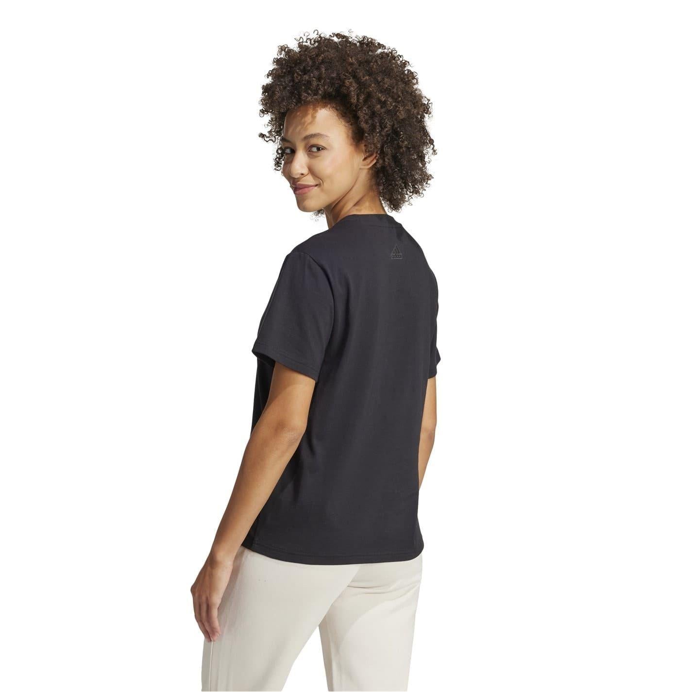 Black - Back - Adidas Womens-Ladies Future Icons T-Shirt