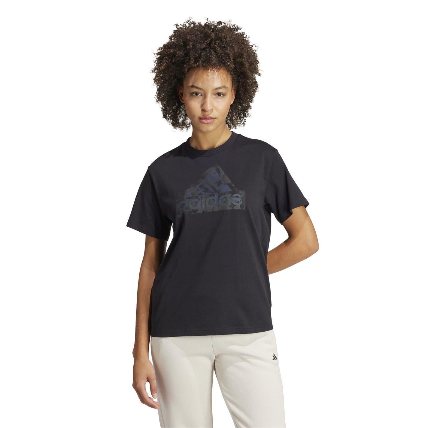 Black - Pack Shot - Adidas Womens-Ladies Future Icons T-Shirt