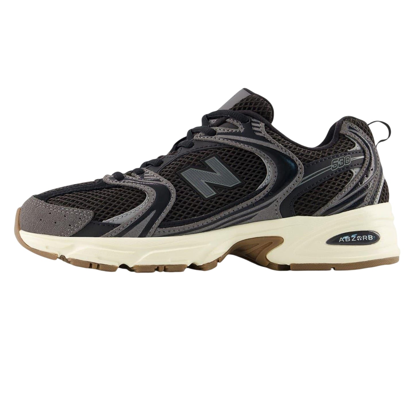 Black-Rock - Side - New Balance Mens 530 Leather Trainers