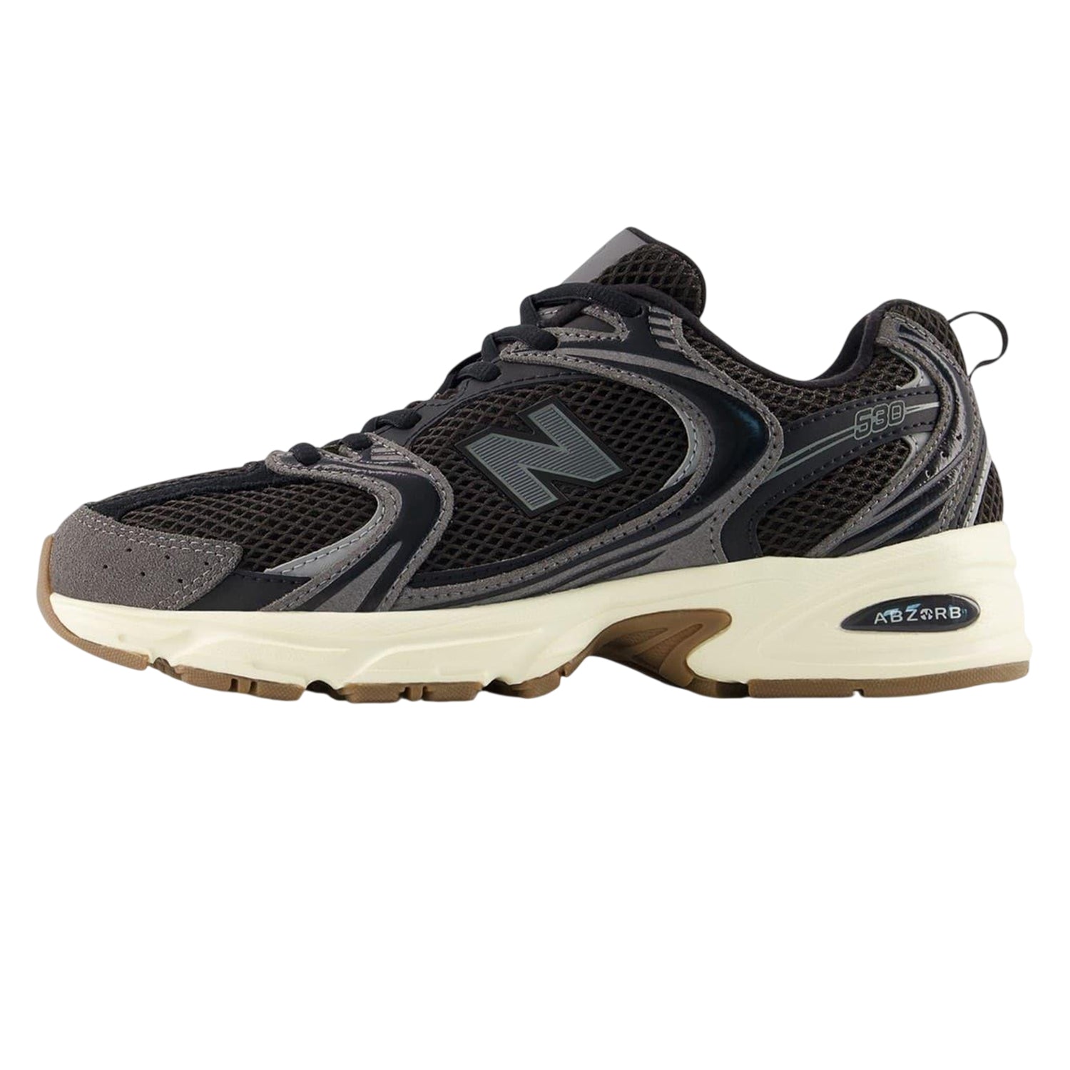 Black-Rock - Side - New Balance Mens 530 Leather Trainers