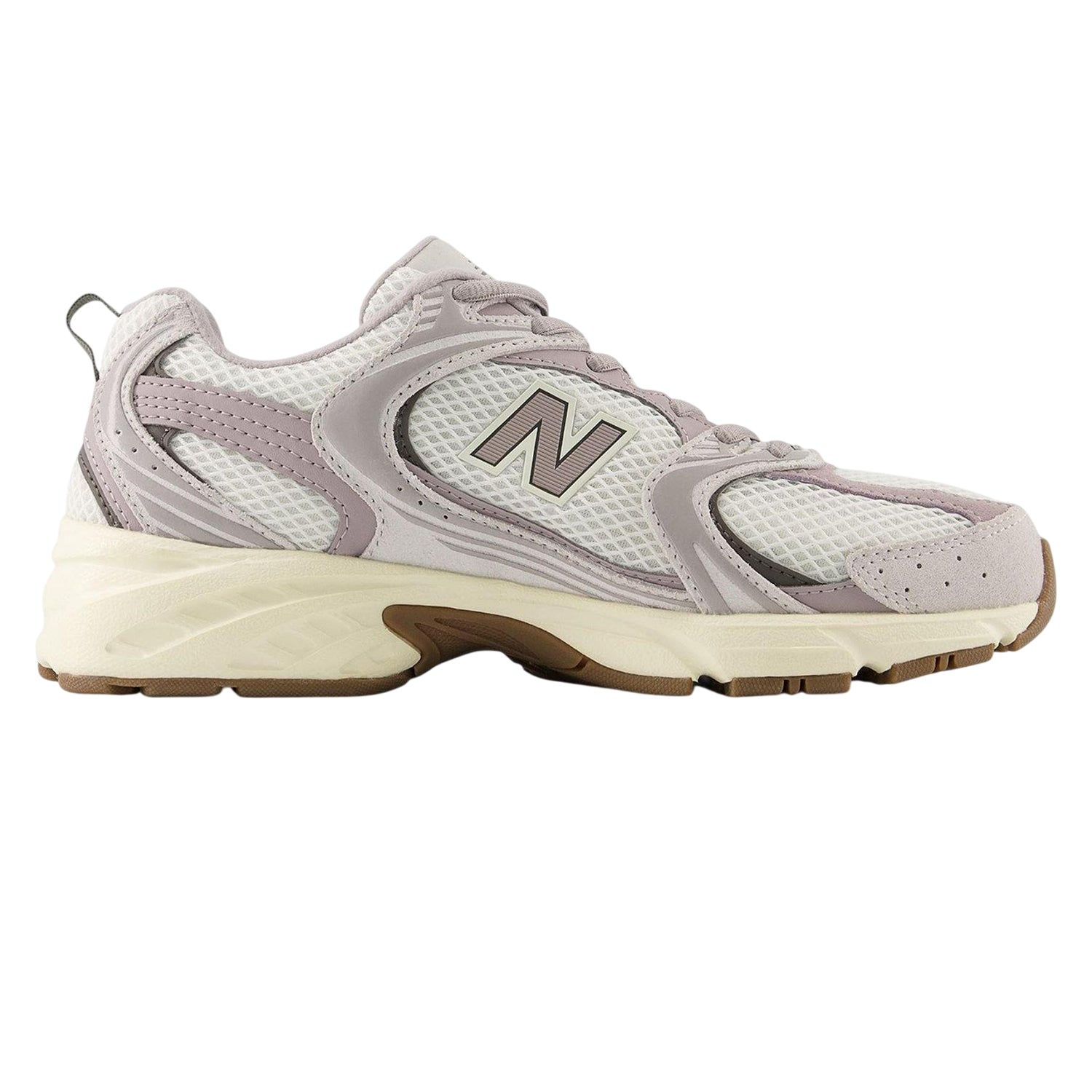 Grey-Truffle Brown - Front - New Balance Mens 530 Leather Trainers
