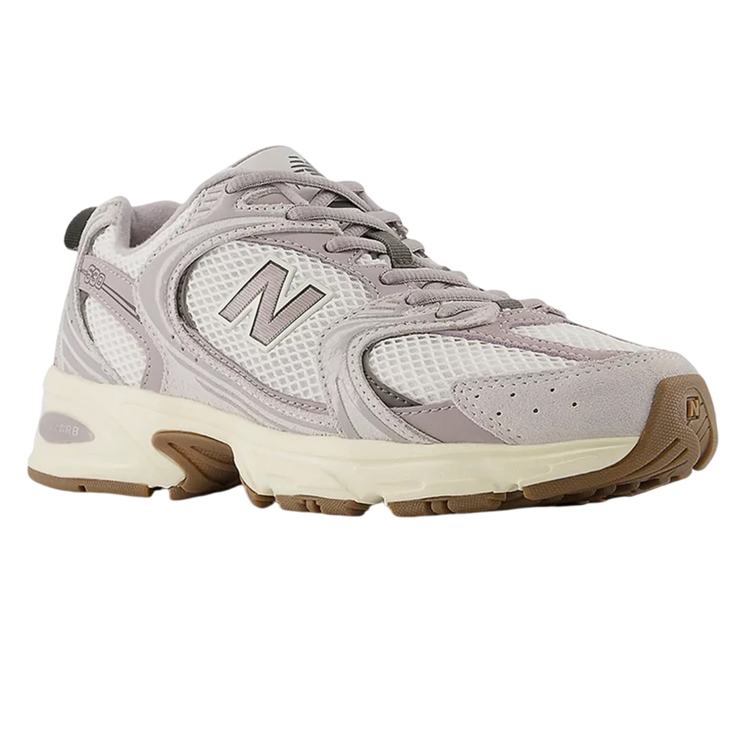Grey-Truffle Brown - Back - New Balance Mens 530 Leather Trainers