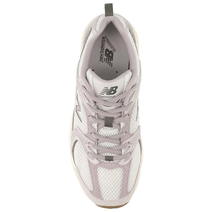 Grey-Truffle Brown - Side - New Balance Mens 530 Leather Trainers
