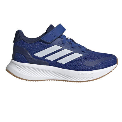 Blue-White - Front - Adidas Childrens-Kids 3 Stripes Trainers