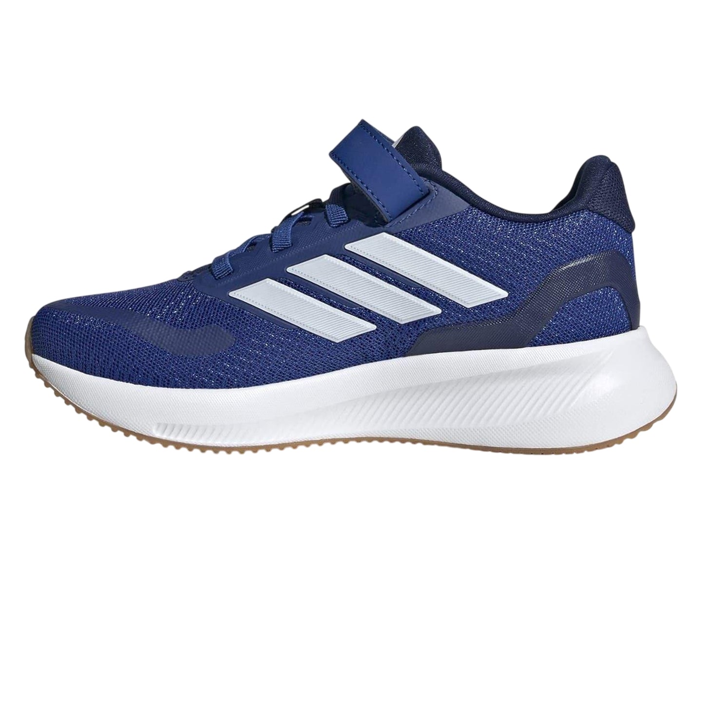 Blue-White - Side - Adidas Childrens-Kids 3 Stripes Trainers