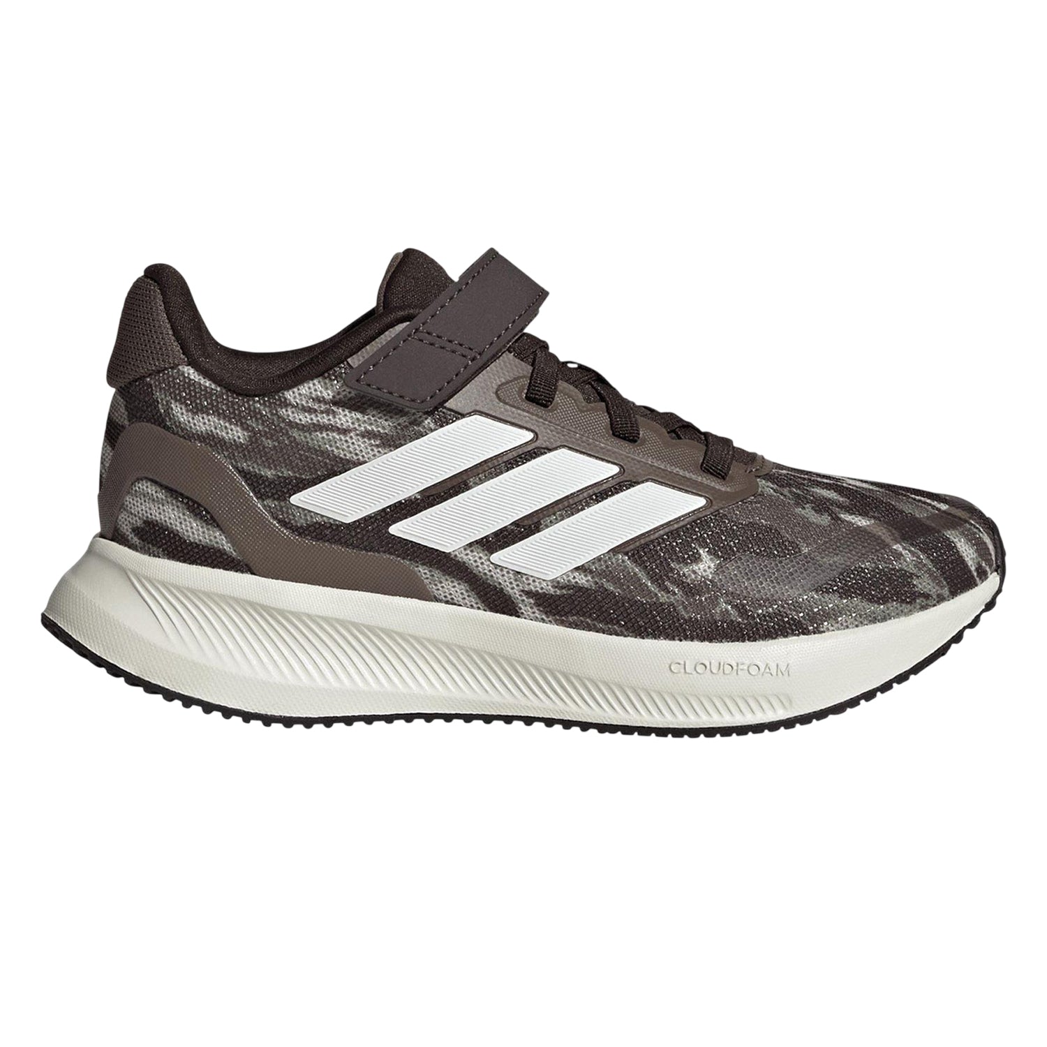 Camo Green - Front - Adidas Childrens-Kids 3 Stripes Trainers