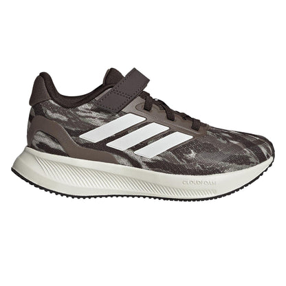 Camo Green - Front - Adidas Childrens-Kids 3 Stripes Trainers