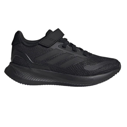 Triple Black - Front - Adidas Childrens-Kids 3 Stripes Trainers