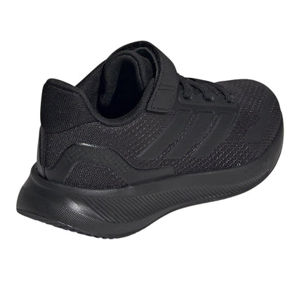 Triple Black - Back - Adidas Childrens-Kids 3 Stripes Trainers