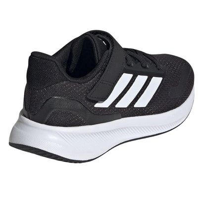 Black-White - Back - Adidas Childrens-Kids 3 Stripes Trainers