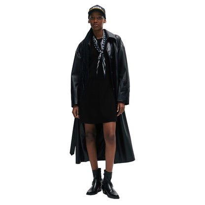 Black - Lifestyle - Hugo Womens-Ladies Sriangla Fitted And Flared Sleeveless Dress