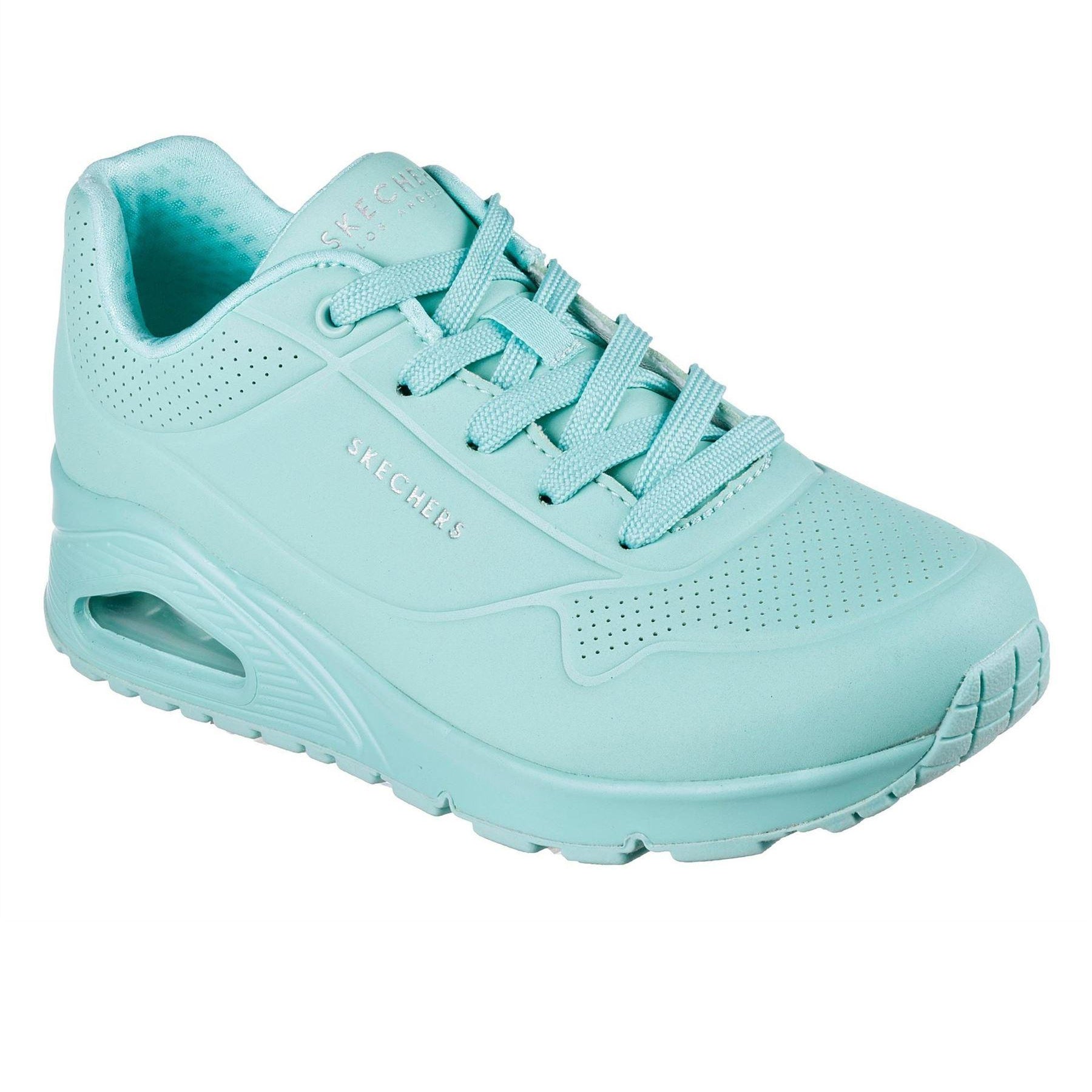 Mint - Side - Skechers Womens-Ladies Uno Stand On Air Pastel Trainers