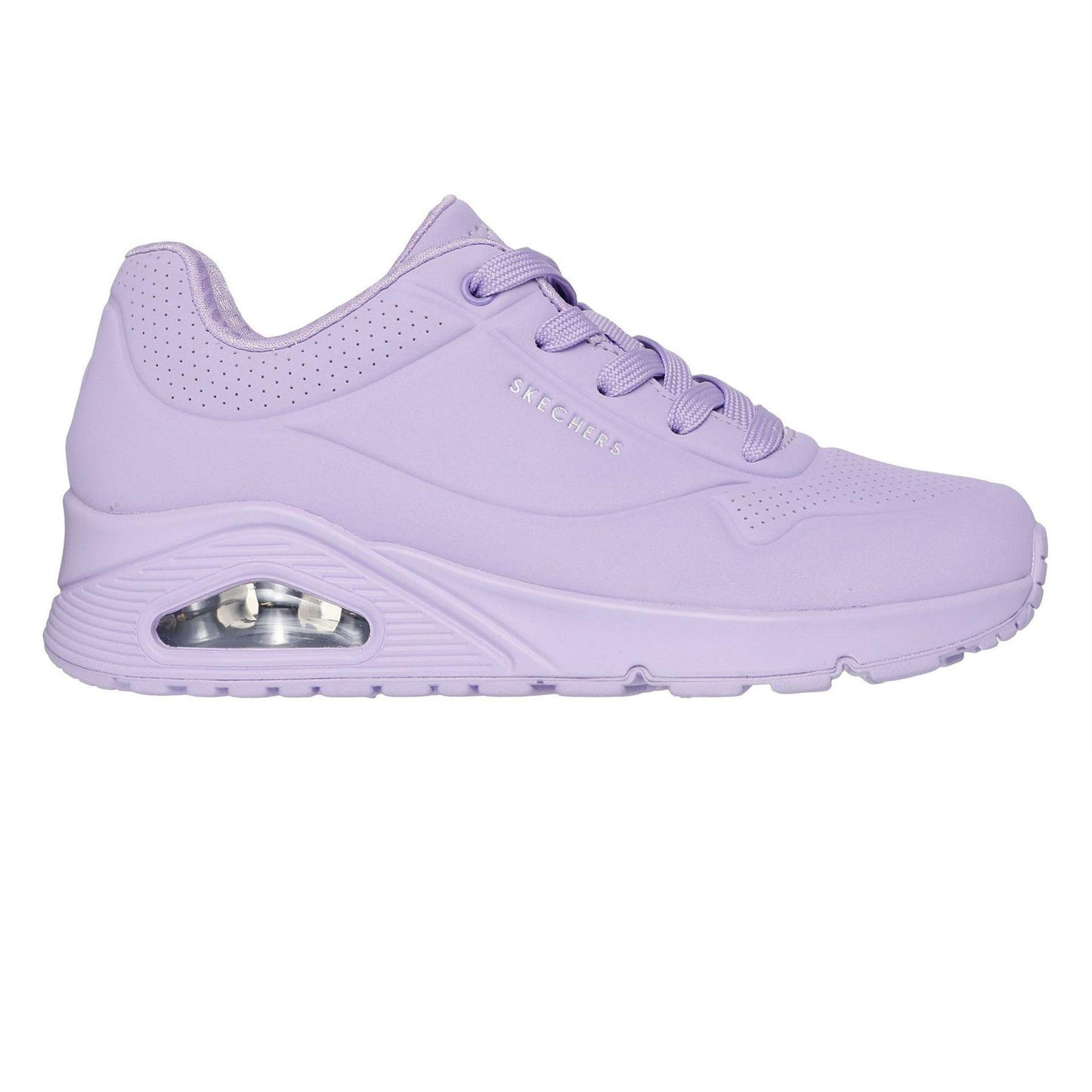 Purple - Front - Skechers Womens-Ladies Uno Stand On Air Pastel Trainers