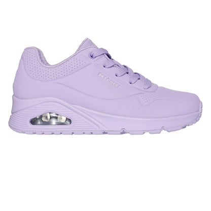 Purple - Front - Skechers Womens-Ladies Uno Stand On Air Pastel Trainers