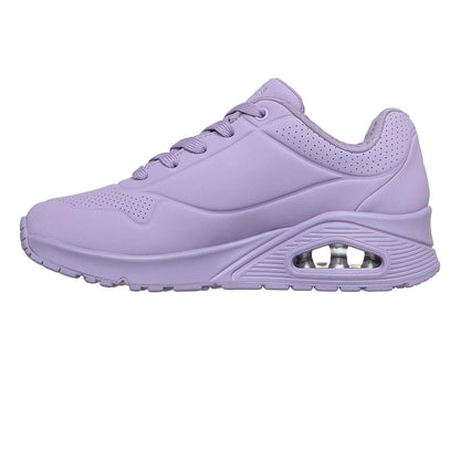 Purple - Back - Skechers Womens-Ladies Uno Stand On Air Pastel Trainers
