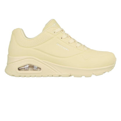 Yellow - Front - Skechers Womens-Ladies Uno Stand On Air Pastel Trainers