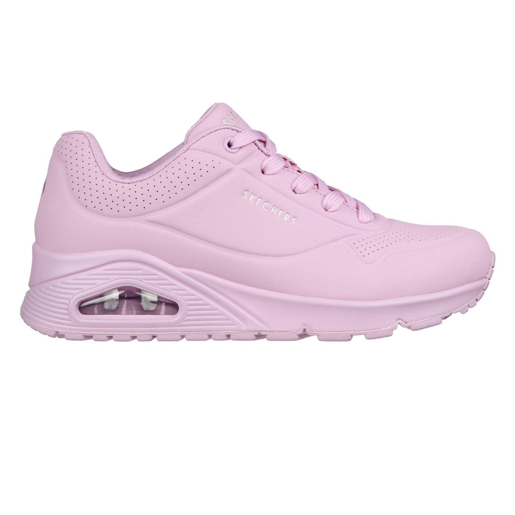 Lavender - Front - Skechers Womens-Ladies Uno Stand On Air Pastel Trainers
