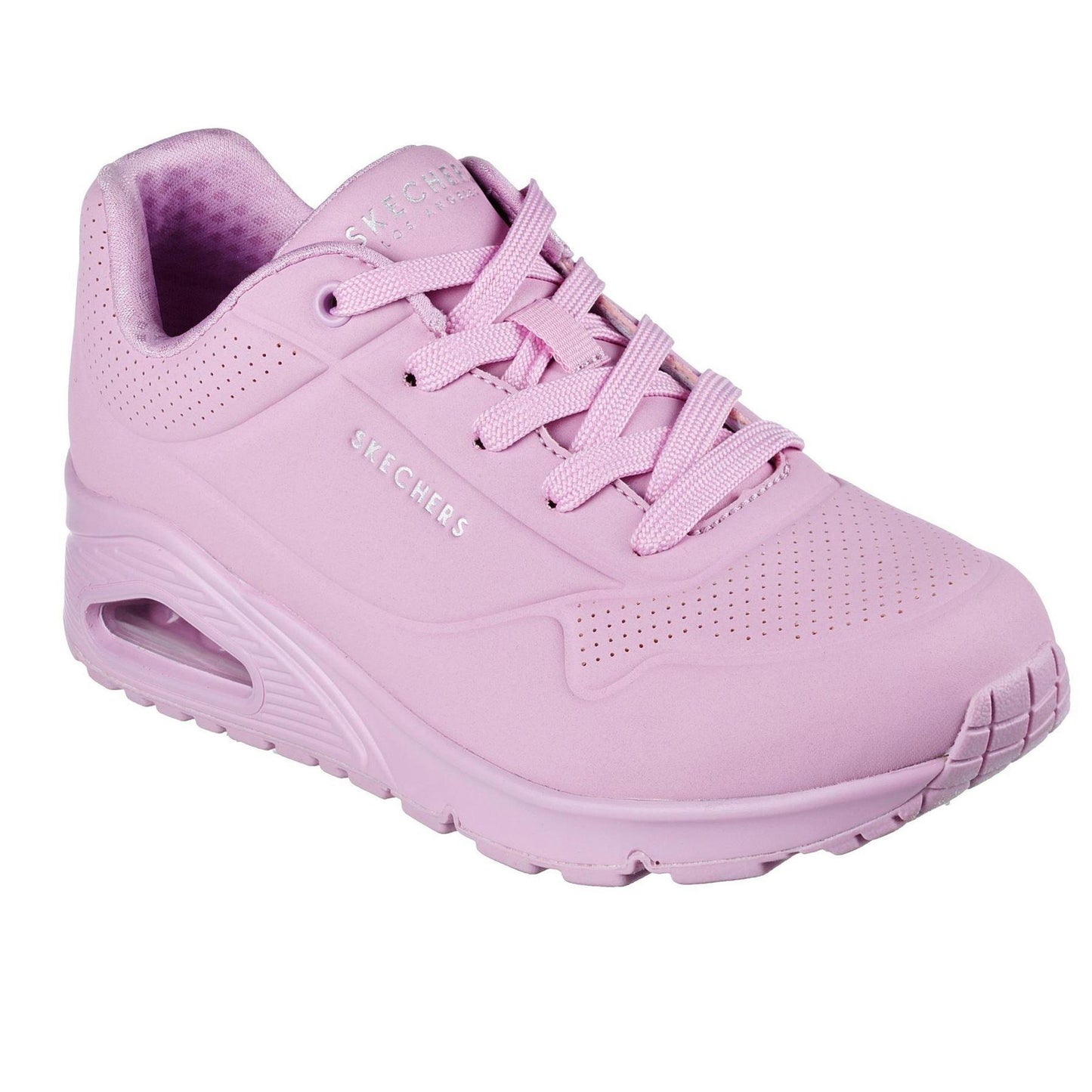 Lavender - Side - Skechers Womens-Ladies Uno Stand On Air Pastel Trainers