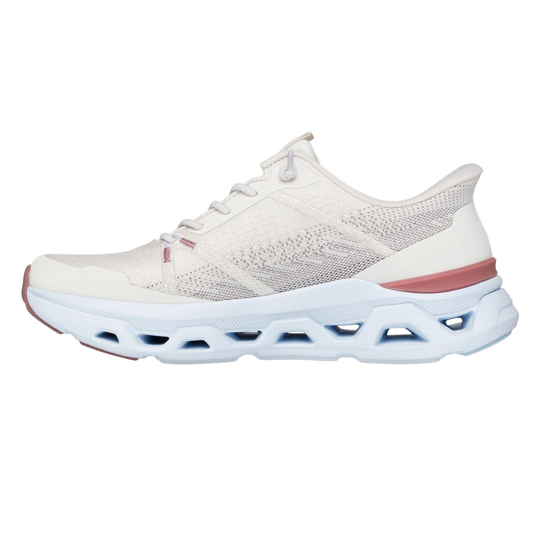 Natural-Blue - Back - Skechers Womens-Ladies Engineered Trainers