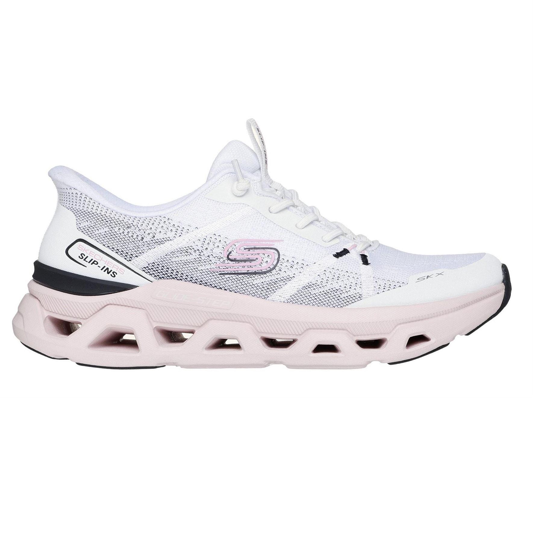 White-Pink - Front - Skechers Womens-Ladies Engineered Trainers