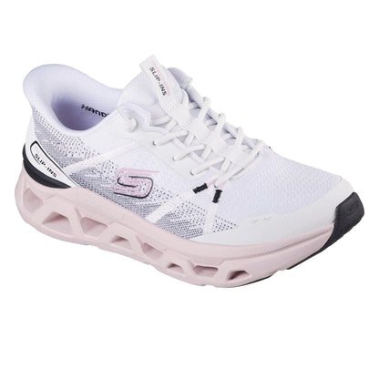 White-Pink - Side - Skechers Womens-Ladies Engineered Trainers