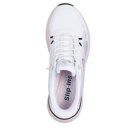 White-Pink - Lifestyle - Skechers Womens-Ladies Engineered Trainers