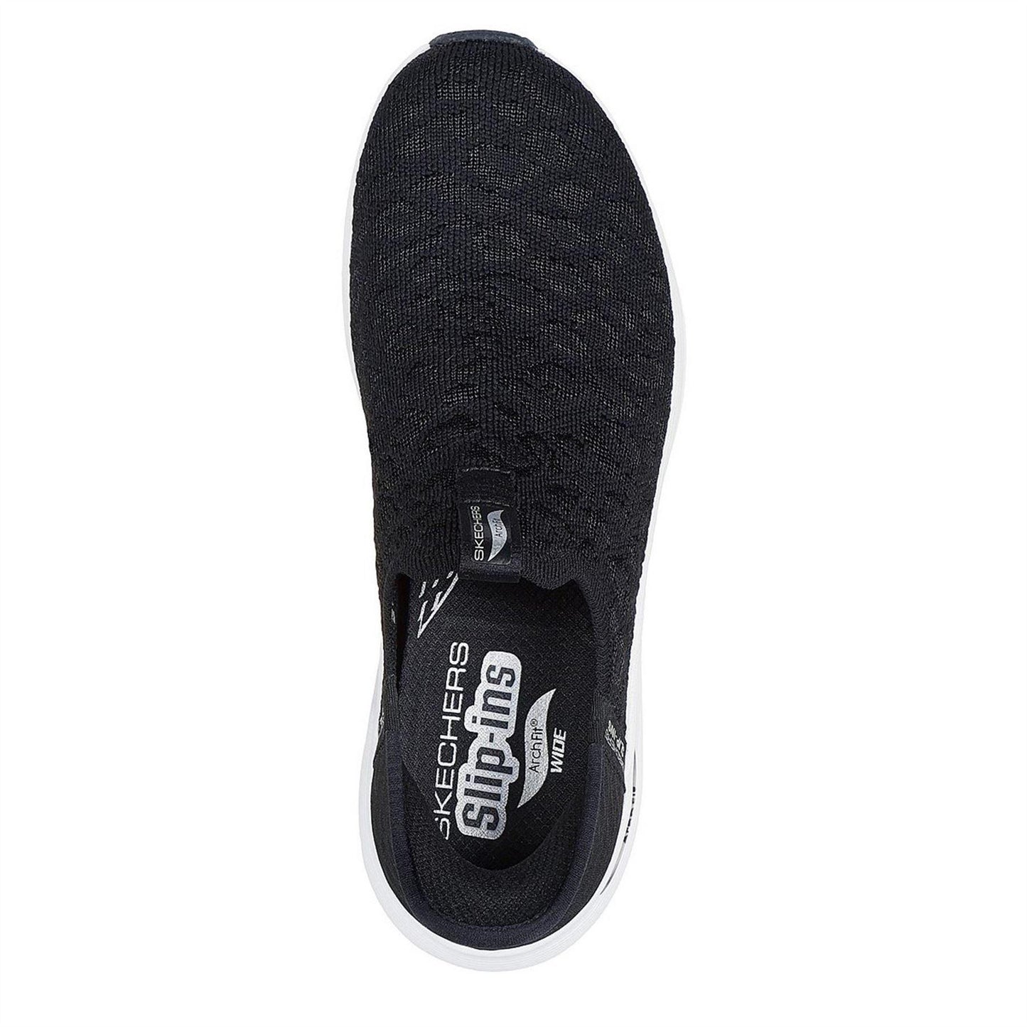 Black - Lifestyle - Skechers Womens-Ladies Arch Fit 2.0 Jacquard Trainers