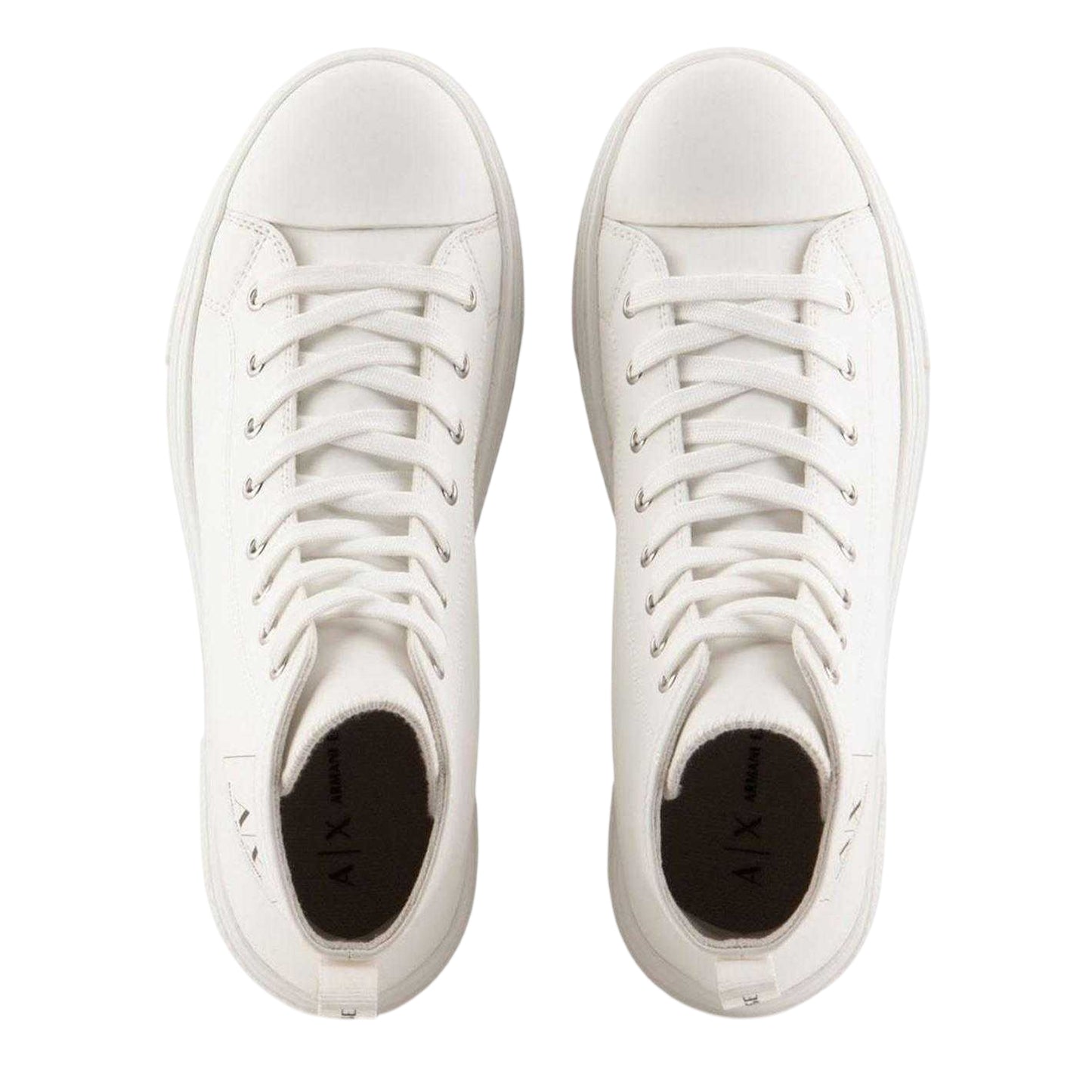 Off White - Lifestyle - Armani Exchange Womens-Ladies Leather High Top Trainers