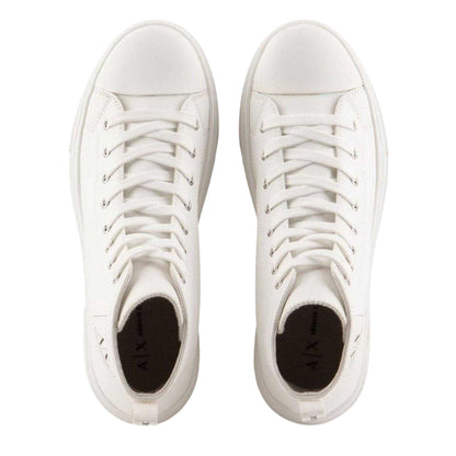 Off White - Lifestyle - Armani Exchange Womens-Ladies Leather High Top Trainers
