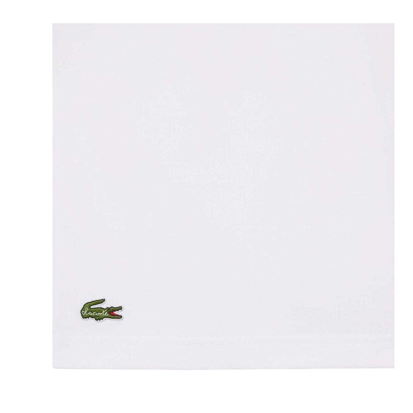 White - Back - Lacoste Mens Graphic Print Cotton T-Shirt