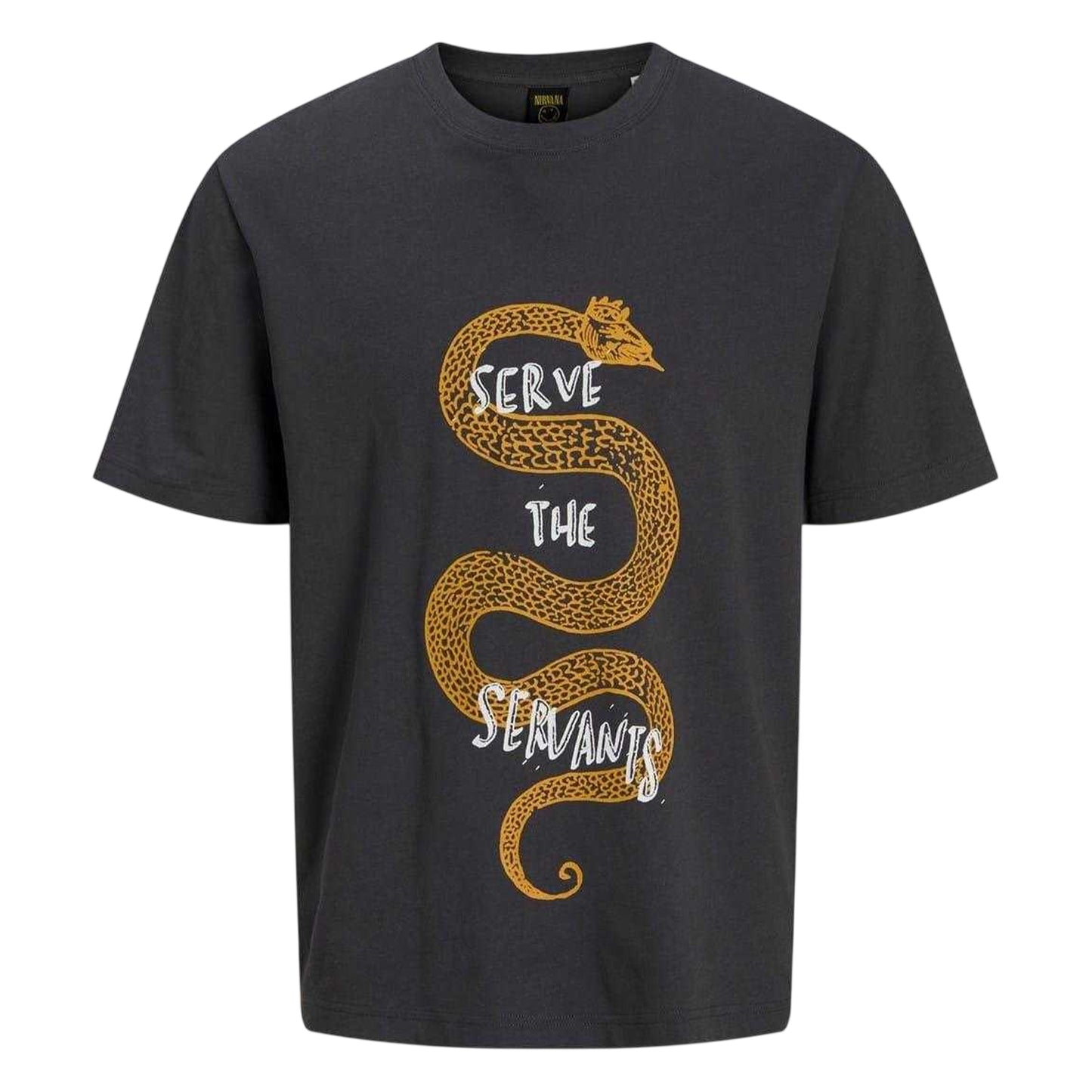 Asphalt - Front - Jack And Jones Mens Serve The Servants Nirvana T-Shirt
